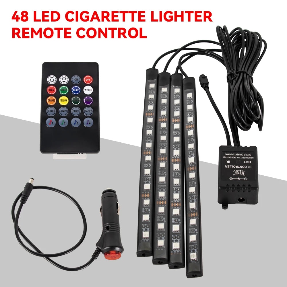Neon 36 48 72 LED Car Interior