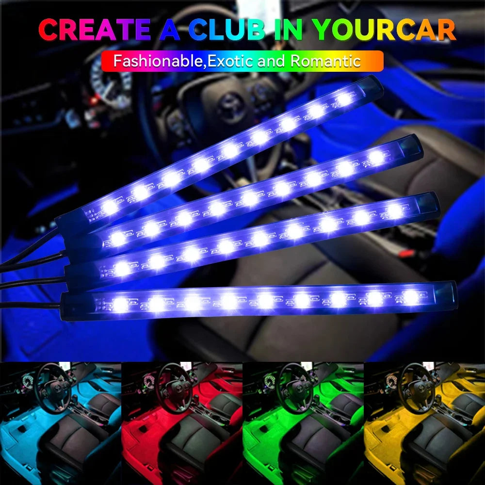 Neon 36 48 72 LED Car Interior