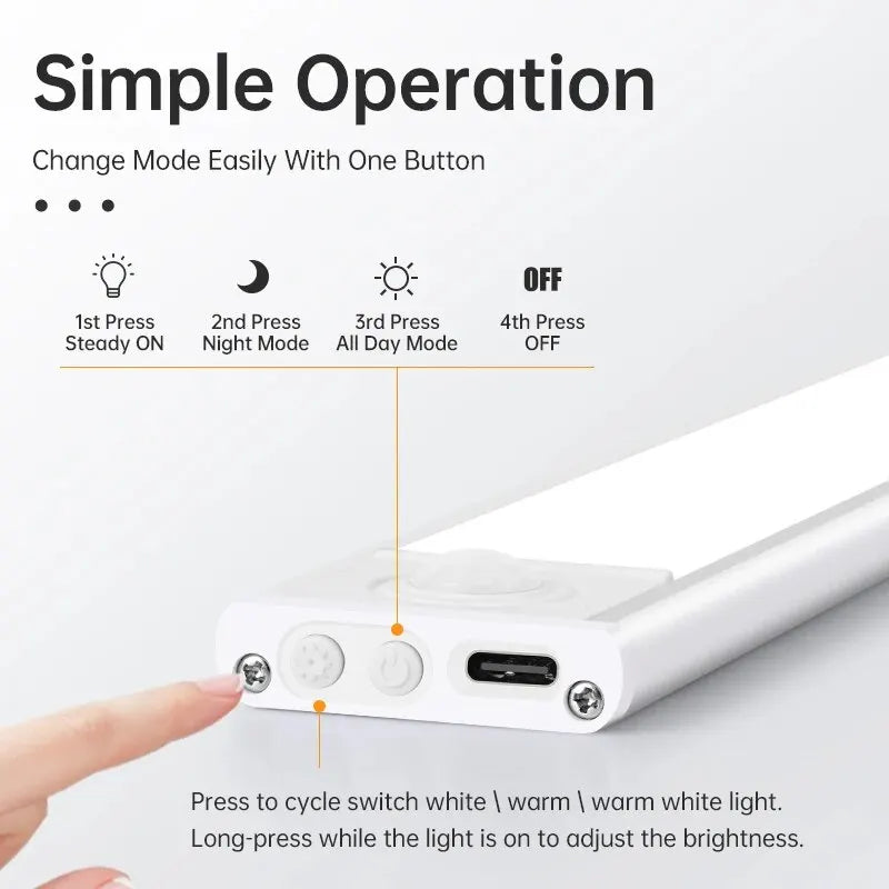 LED Motion Sensor Light Night