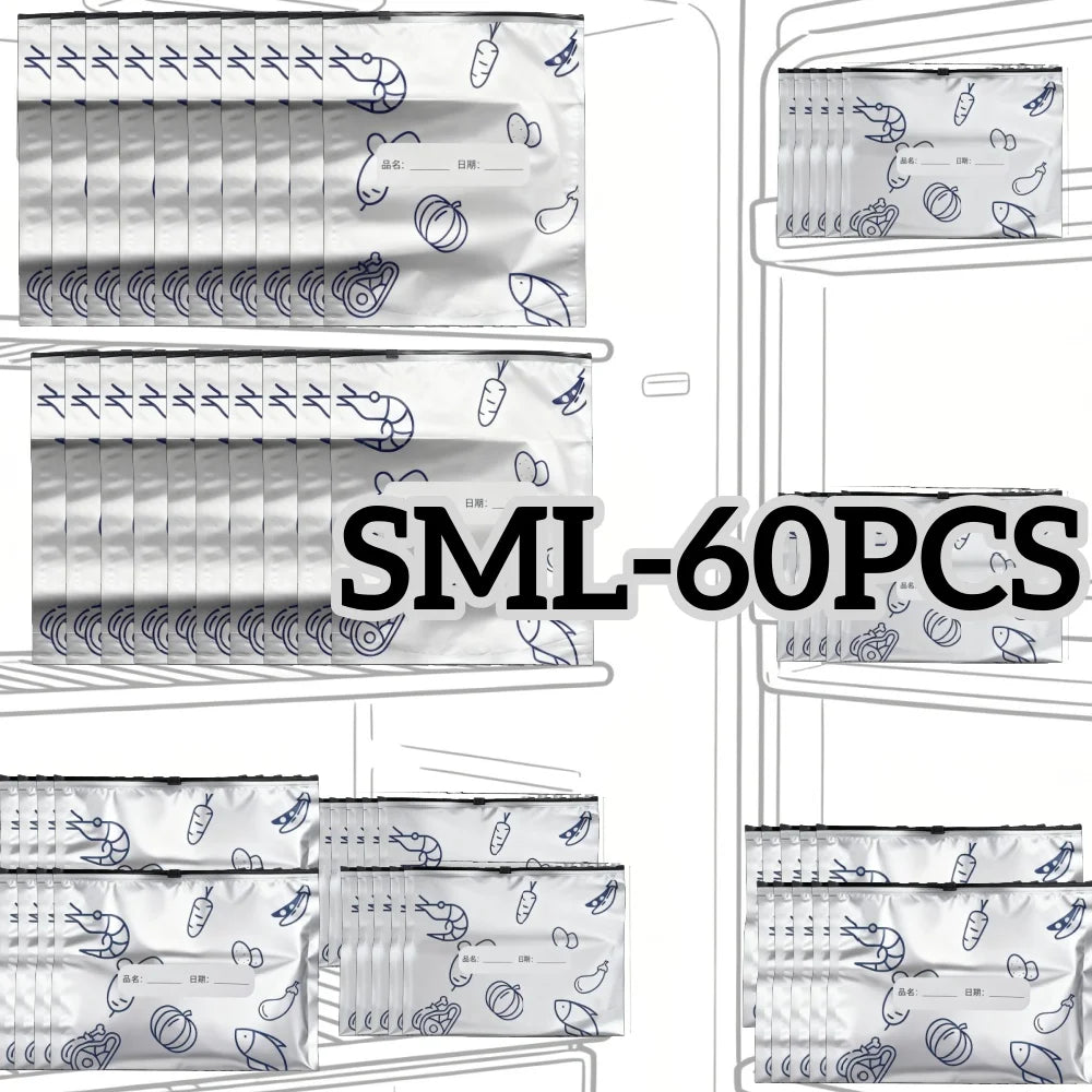 10/60pcs Aluminum Foil Storage Bags