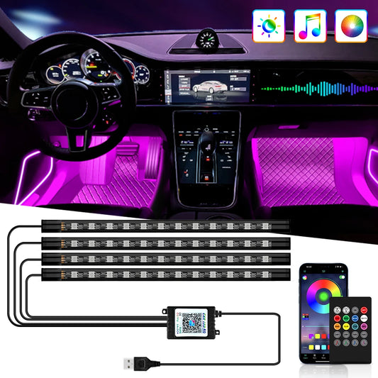 Neon 36 48 72 LED Car Interior