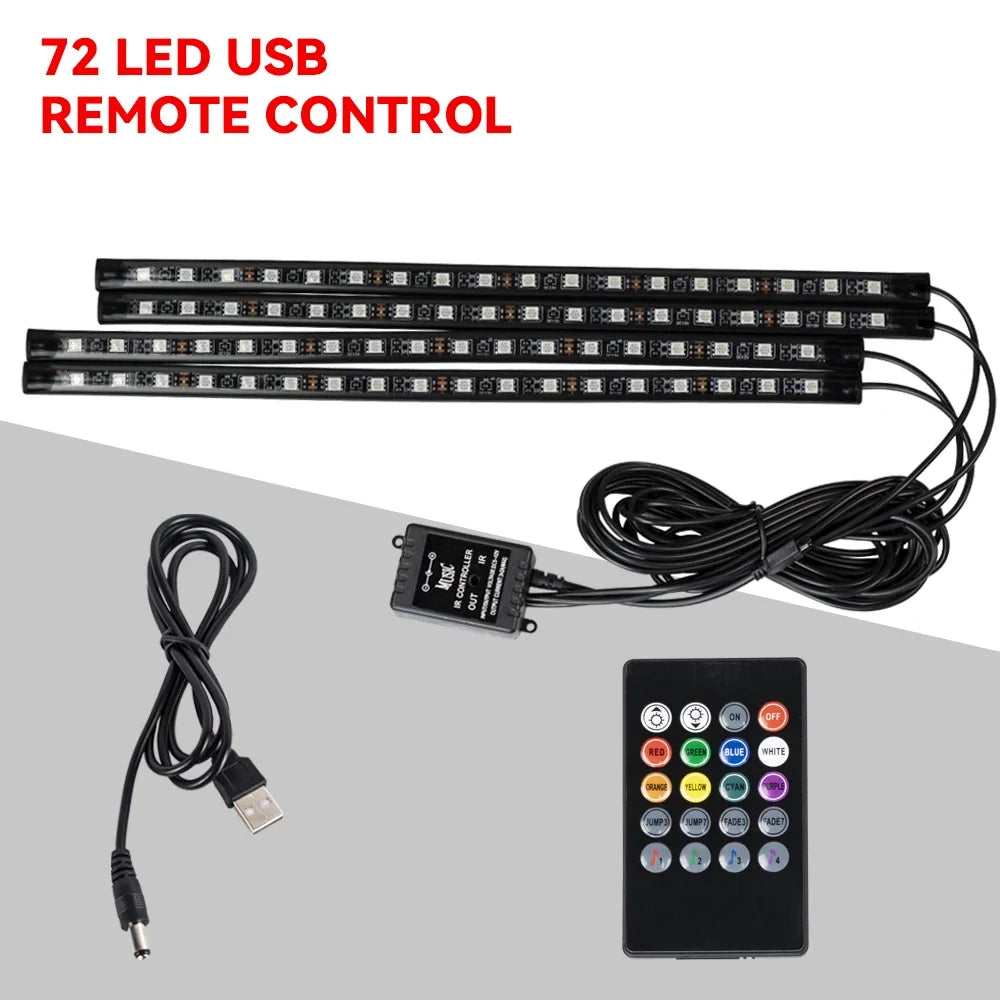 Neon 36 48 72 LED Car Interior
