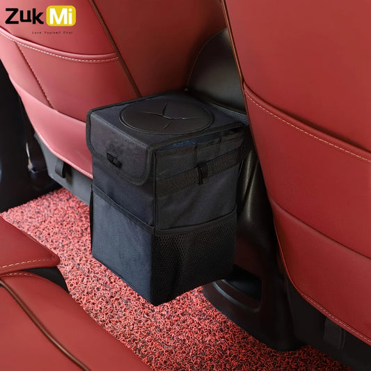Car Trash Can with Lid - Leakproof Trash Bin