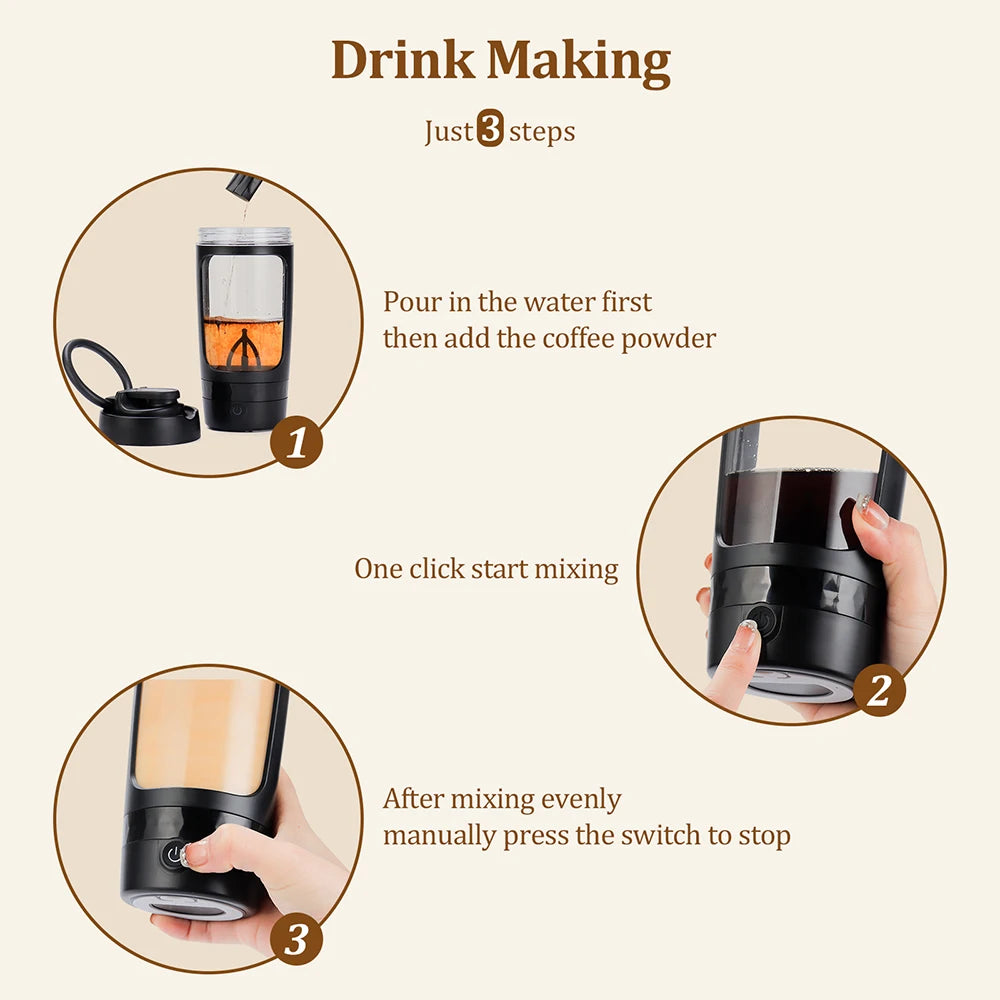 650ml Electric Shaker Bottle