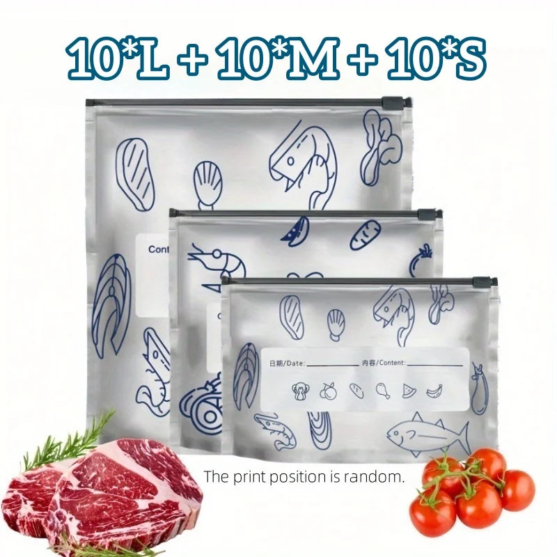 10/60pcs Aluminum Foil Storage Bags
