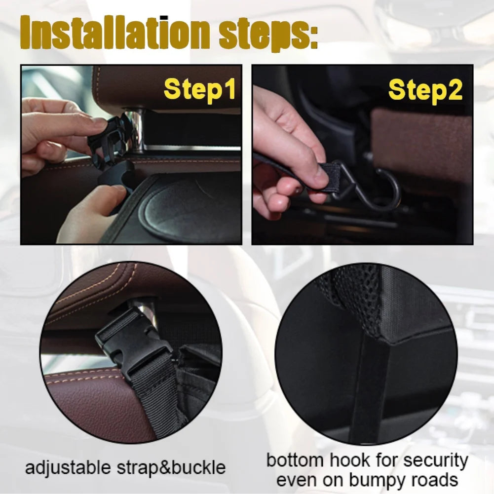 Car Trash Can with Lid - Leakproof Trash Bin